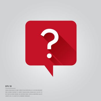 Vector of lorem ipsum text and chat symbol with question mark