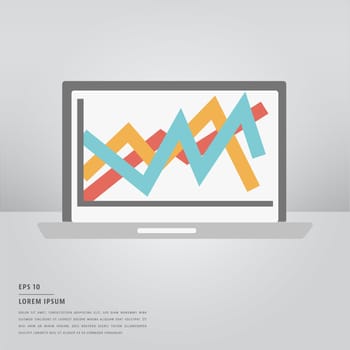 Vector of lorem ipsum text and graph on white background