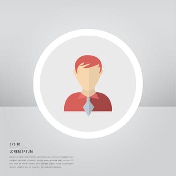 Vector of lorem ipsum text and user sign icon on white background