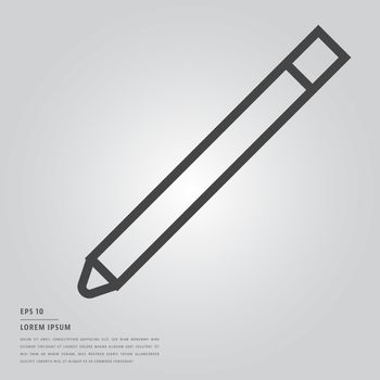 Vector of lorem ipsum text and pencil on white background