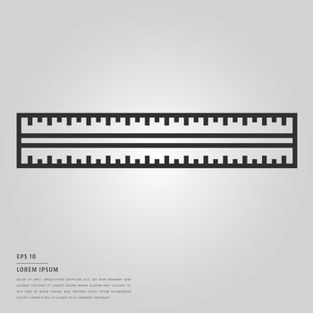 Vector of lorem ipsum text and ruler on white background