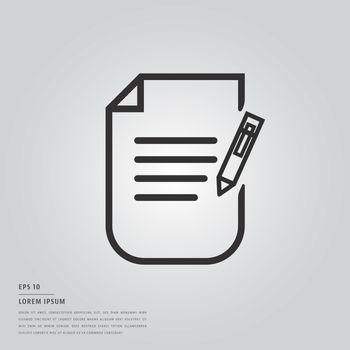 Vector of lorem ipsum text and file on white background