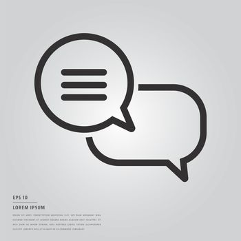 Vector of lorem ipsum text and message speech bubble on white background