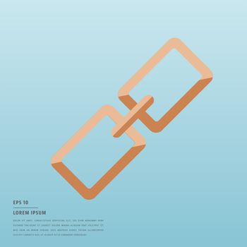 Vector of lorem ipsum text and chain link on blue background