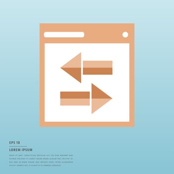 Vector of lorem ipsum text and coding symbol on blue background