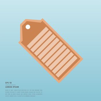 Vector of lorem ipsum text and price tag on blue background