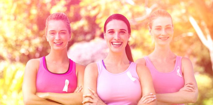 Portrait of young volunteer women smiling in park