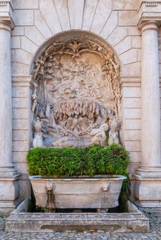 Fountain Sleeping Venus in the yard of villa D'Este in Tivoli, Italy