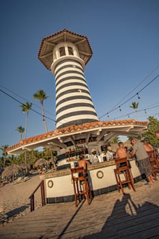 DOMINICUS, DOMINICAN REPUBLIC 6 FEBRAURY 2020: View of Dominicus lighthouse near Bayhaibe