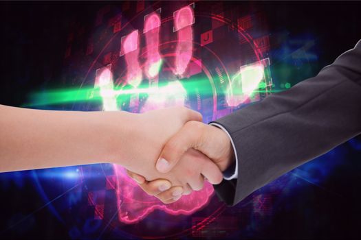 Digital composite of Handshake technology 7