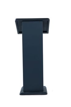 Black podium isolated on white background