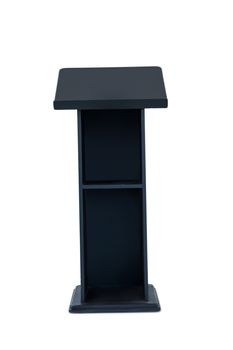 Black podium isolated on white background