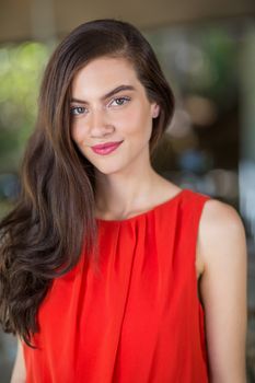 Portrait of beautiful woman smiling