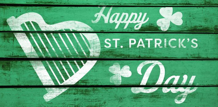 Digital composite of Patricks day greeting