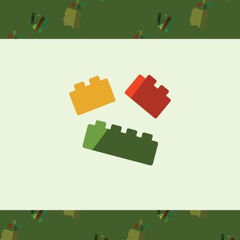 Vector of greeting card with lego symbol