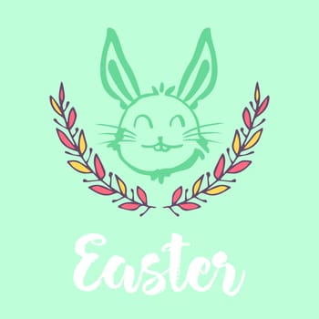 Vector of greeting card with easter message