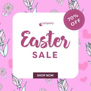 Vector of card with easter sale message