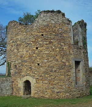 Remaining of an stone towers on an 16th century castle