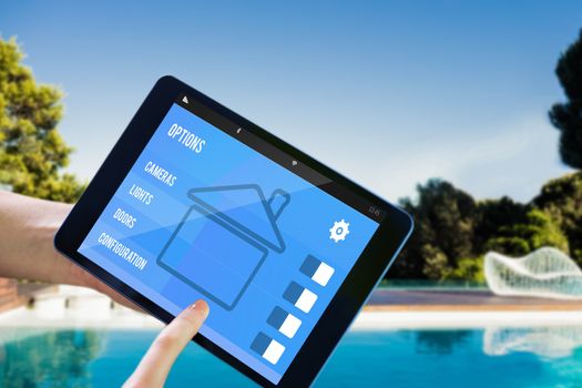 Digital composite of smart home concept