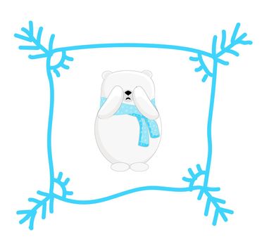 Northern bears. Animal parents. Cartoon characters isolated on a white background.