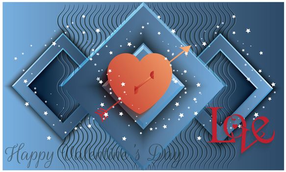 a love message on heart with background texture