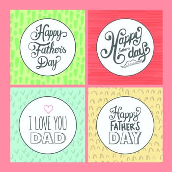 Greeting card with fathers day message against pink background