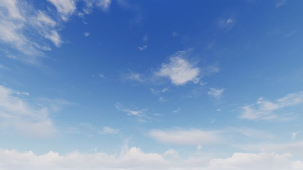 Cloudy blue sky abstract background, blue sky background with tiny clouds, 3d rendering

