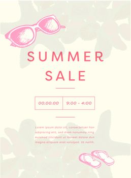 Vector of summer sale discount coupon