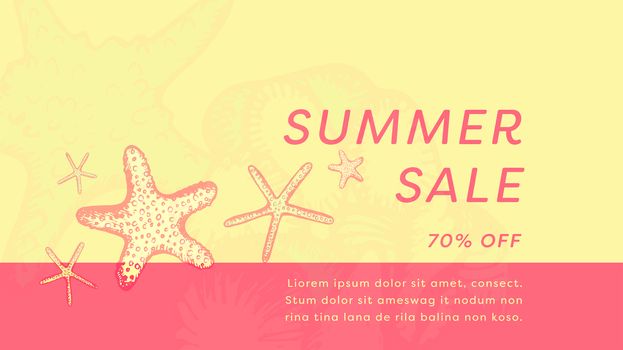 Vector of summer sale discount coupon