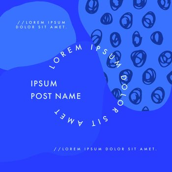 Vector image of card with text lorem ipsum against blue background