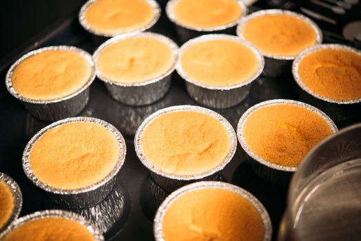 Closeup bakery bread cupcake in homemade, sweet food