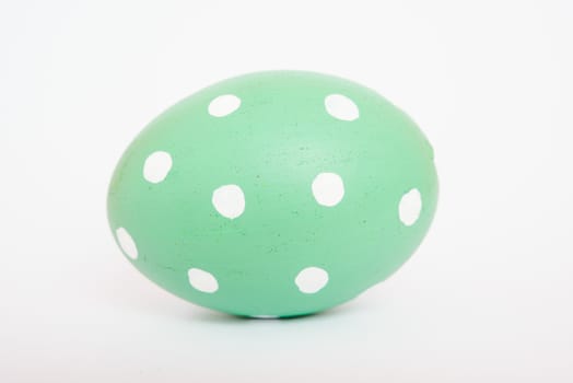 Beautiful Easter Green egg color isolate on white background, Easter day concept