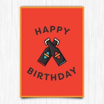 Vector icon of happy birthday 18th years greeting card