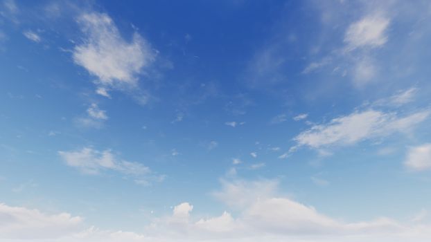 Cloudy blue sky abstract background, blue sky background with tiny clouds, 3d rendering

