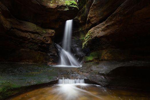 Majestic canyon carved out over time by this majestic waterfall and mountain stream