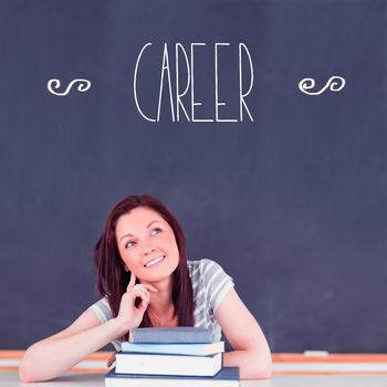 The word career against student thinking in classroom