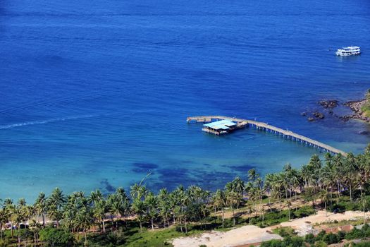 Aerial view of the resort coast of Vietnam, Phu Quoc