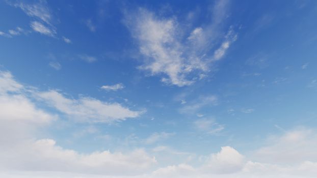 Cloudy blue sky abstract background, blue sky background with tiny clouds, 3d rendering

