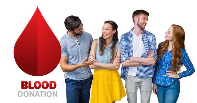 Digital composite of Group of people and blood donation concept