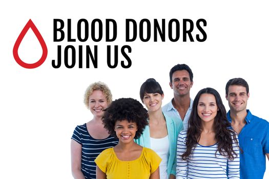 Digital composite of Group of people and blood donation concept