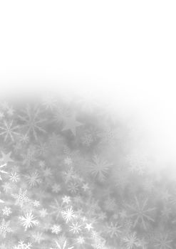 Digital composite of Snowflake Christmas pattern and blank space