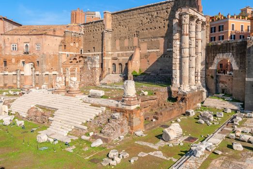 Roman forum. Imperial forum of Emperor Augustus. Rome, Italy