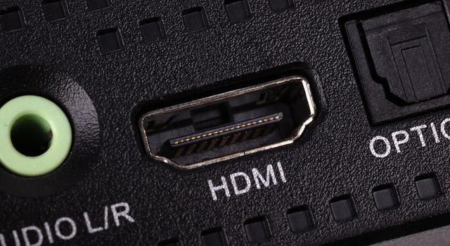 Particular hdmi connection on a device, selective focus