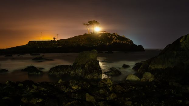 The Battery Point Light House, Night, Crescent City, California
