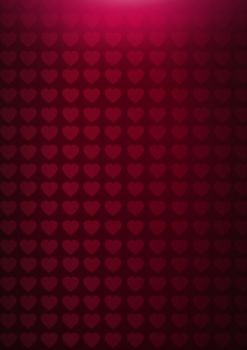 Digital composite of Pink light over love heart pattern