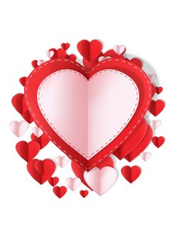 Valentines day design with hearts