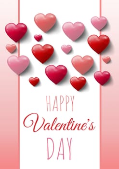 Valentines day design with hearts