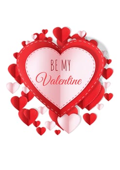 Valentines day design with hearts