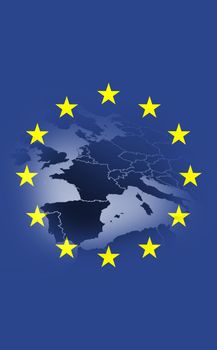 European union flag, Close-up