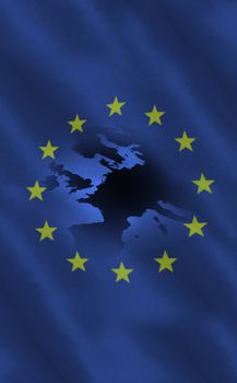 European union flag, Close-up